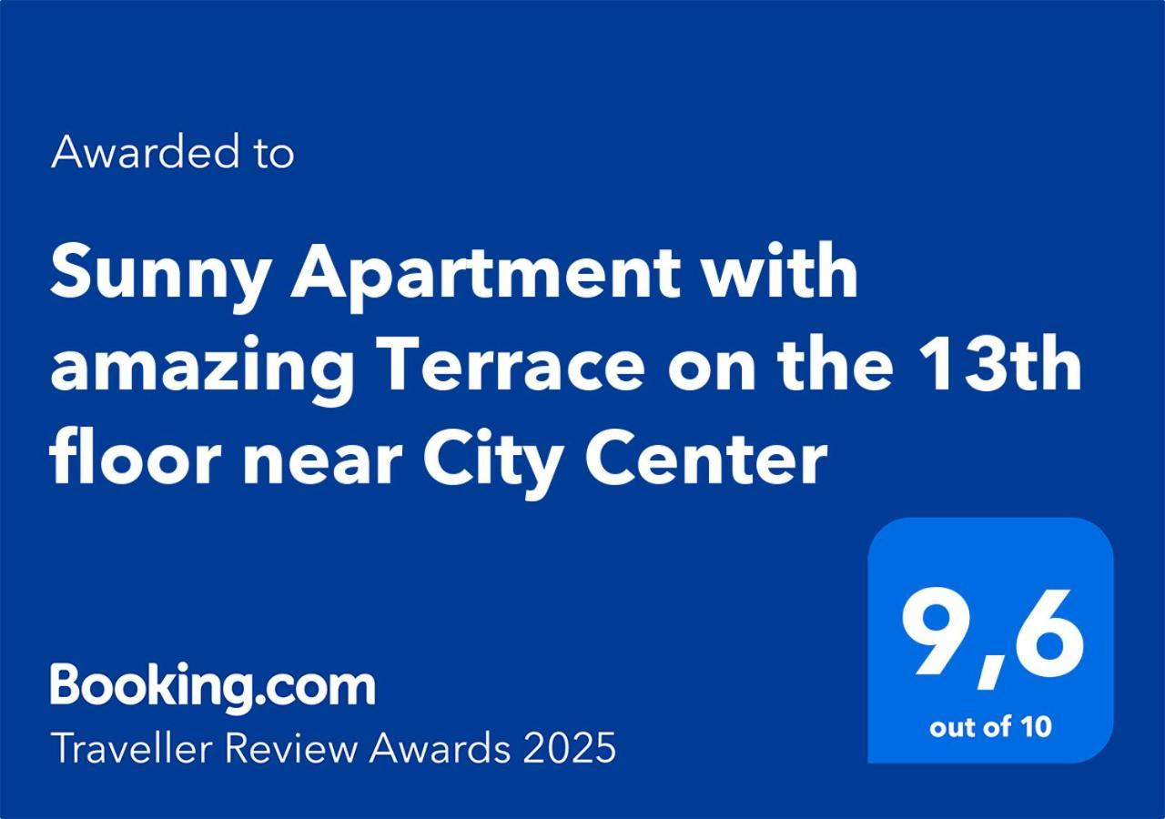 Sunny Apartment With Amazing Terrace On The 13Th Floor Near City Center Братислава Екстериор снимка